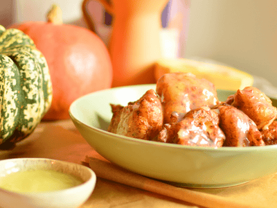 Golden Pumpkin Fritters with a Sweet Glaze (Vegan & Deliciously Cozy)