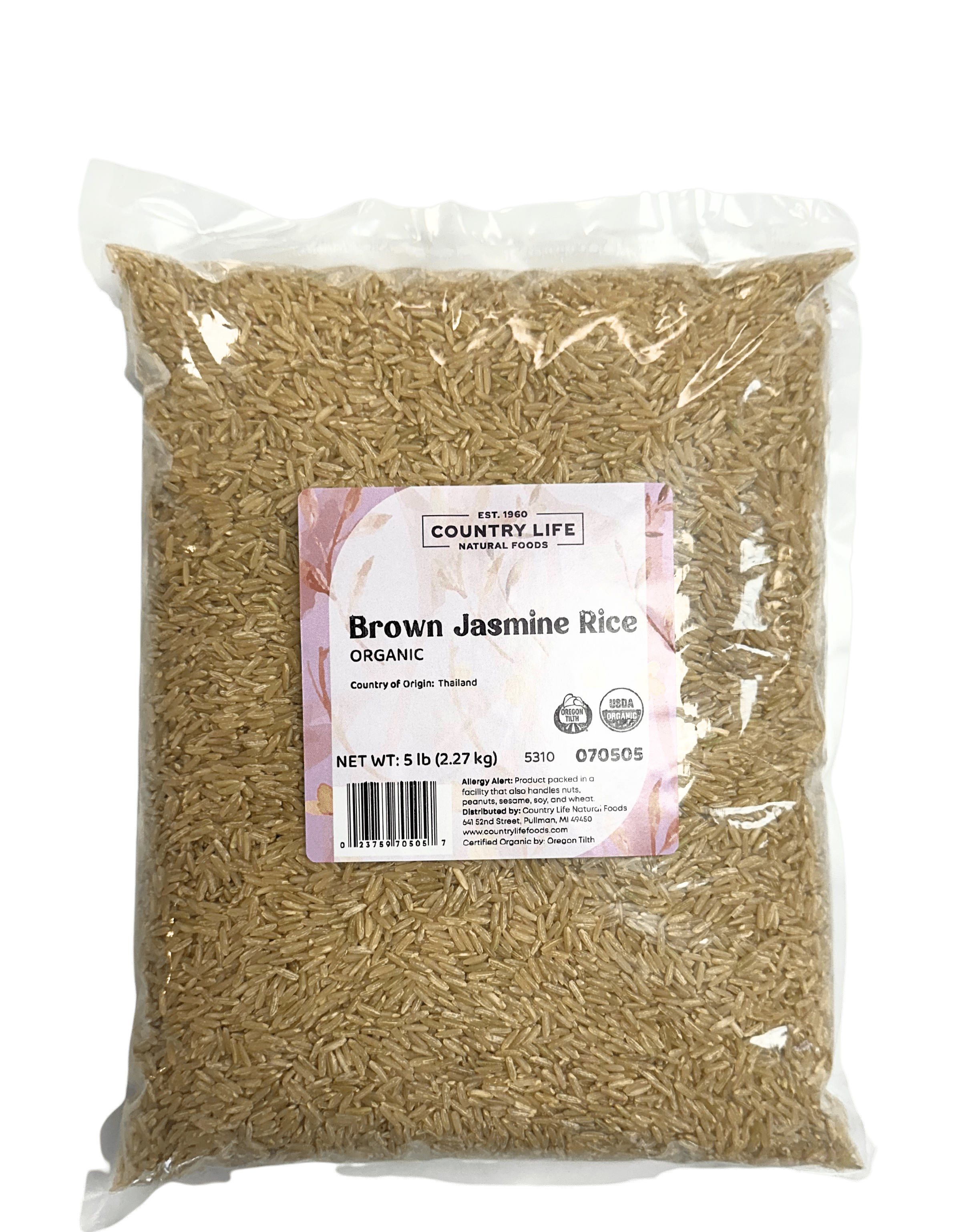 Jasmine Rice, Brown, Organic - Country Life Natural Foods