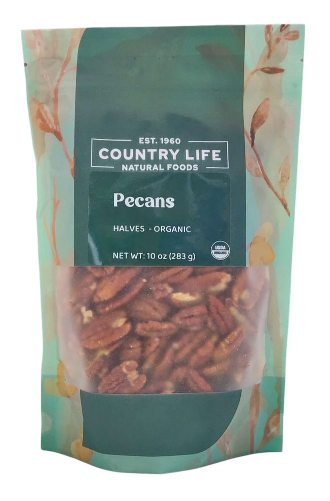 Organic Pecans, 1/2s - Junior - Mammoth - Country Life Natural Foods