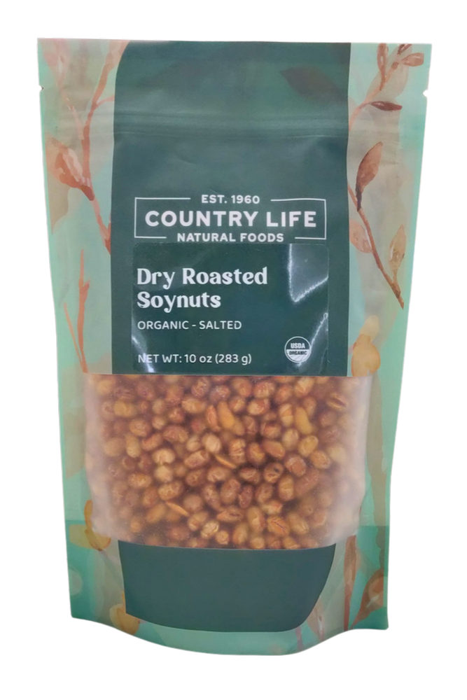 Organic Soynuts, Dry Roasted, Low Salt - Country Life Natural Foods