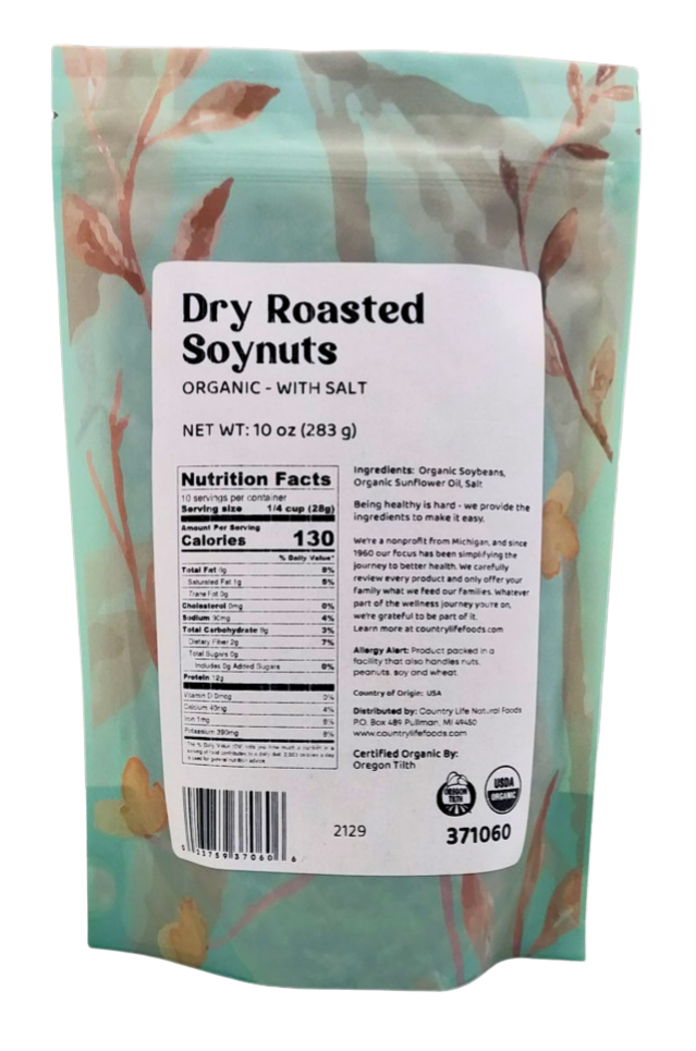 
                  
                    Organic Soynuts, Dry Roasted, Low Salt - Country Life Natural Foods
                  
                