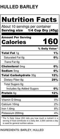 Organic Barley, Hulled - Country Life Natural Foods