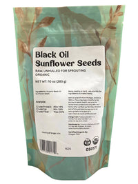 Sunflower Seeds, Black Oil, Unhulled For Sprouting, Organic - Country Life Natural Foods