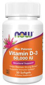 Vitamin D-3 50,000 IU Max Potency 50 Count - Country Life Natural Foods