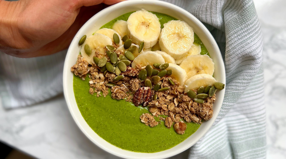 Green Supercharged Protein Smoothie Bowl