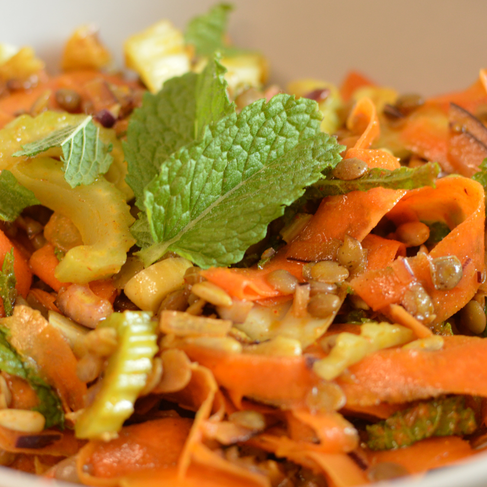 Vibrant Moroccan Carrot And Lentil Salad