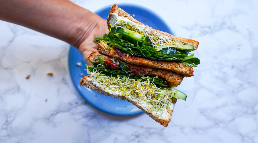 Nutrient Packed Sandwich With Sundried Tomatoes