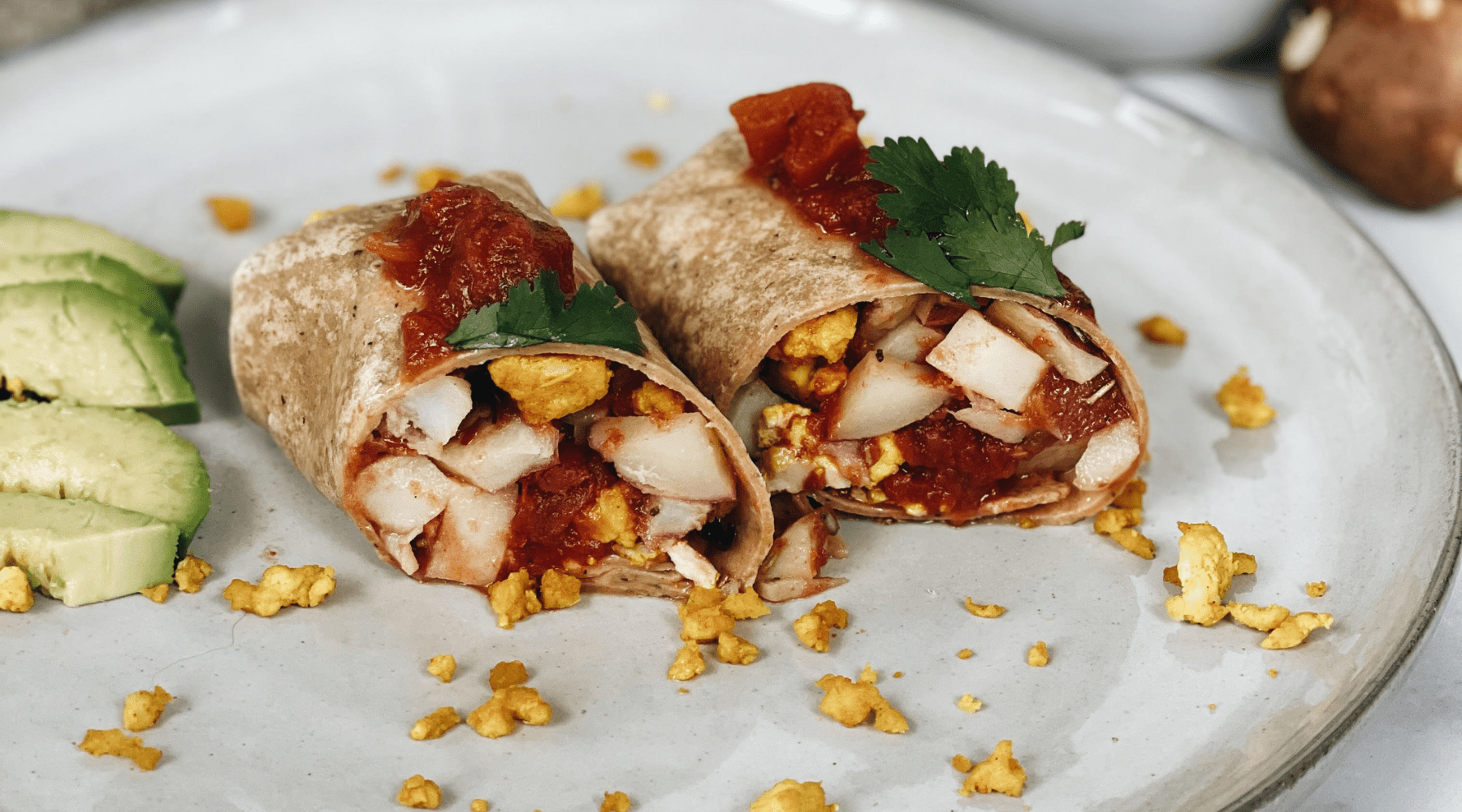 Empty-Out-The-Fridge Tofu Burrito