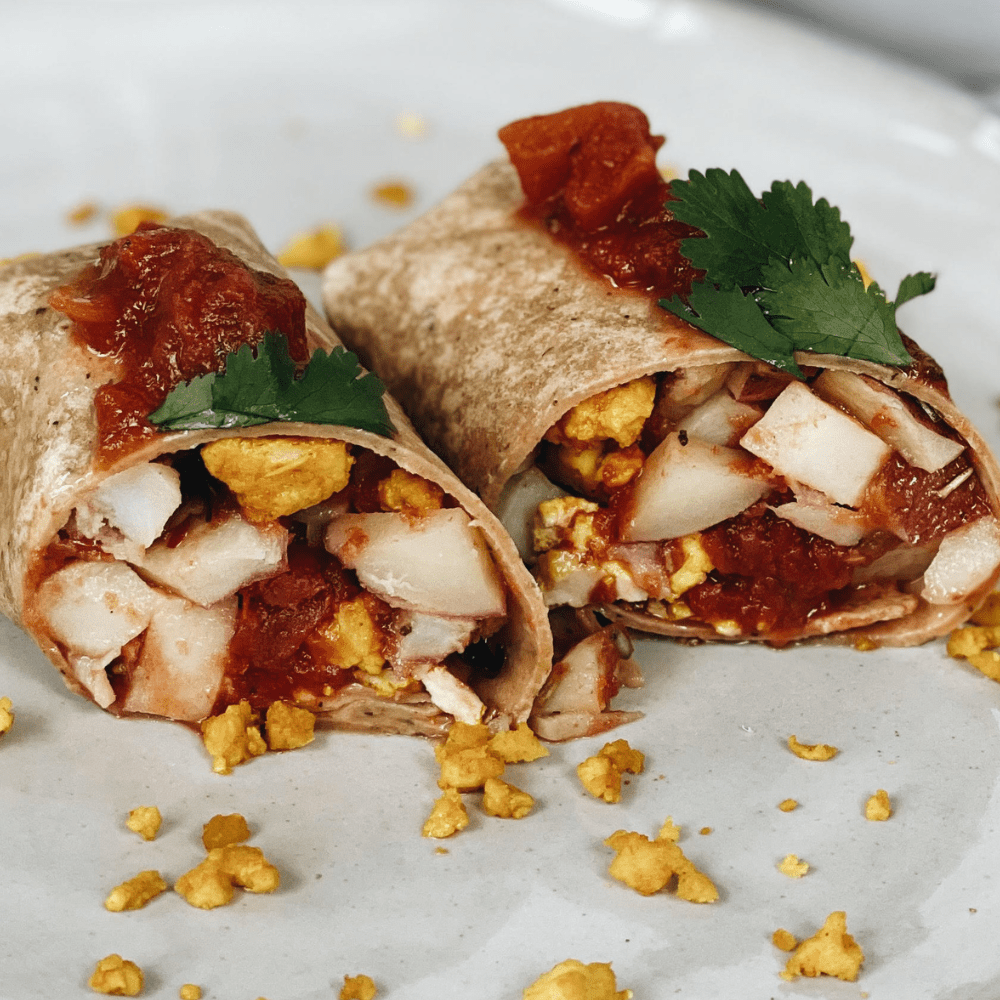 Empty-Out-The-Fridge Tofu Burrito