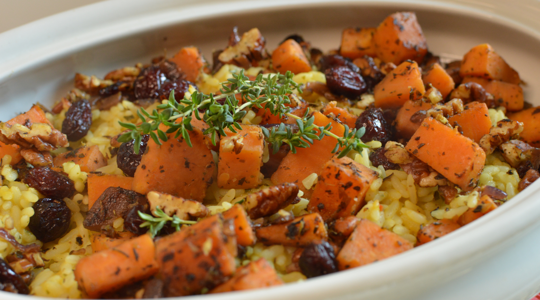 Hearty Cranberry Pecan and Sweet Potato Pilaf | Country Life Natural Foods