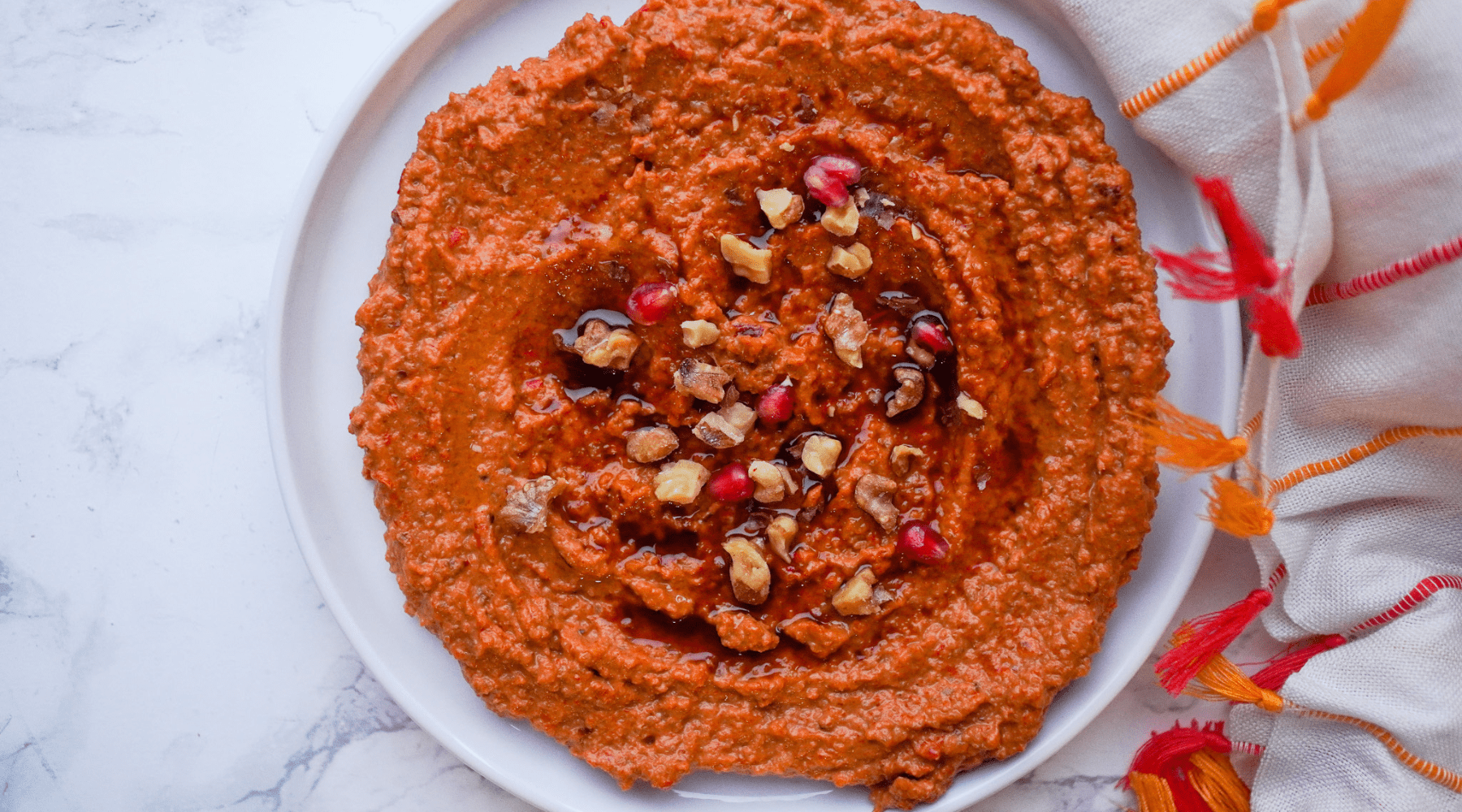 Vibrant Muhammara - A Sweet And Spicy Walnut Dip