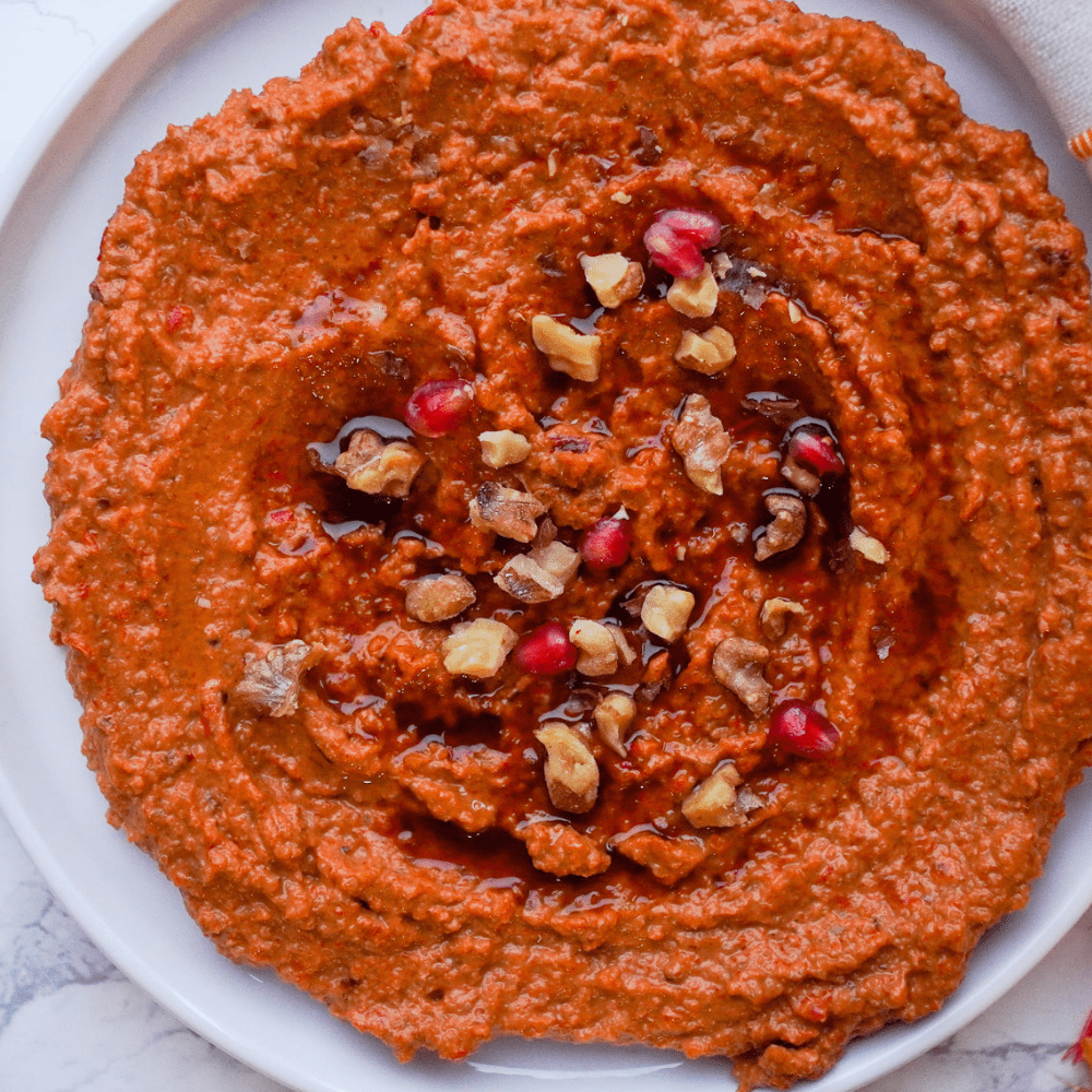 Vibrant Muhammara - A Sweet And Spicy Walnut Dip