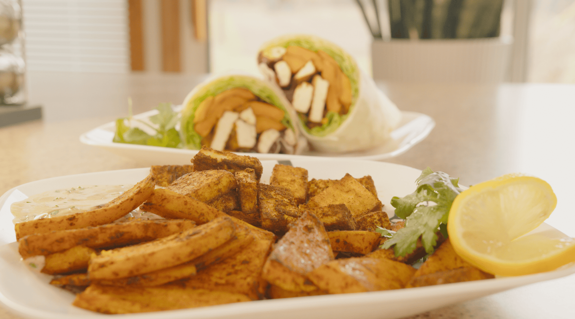 A Moroccan-Inspired Sheet Pan Dish with Tofu and Sweet Potato