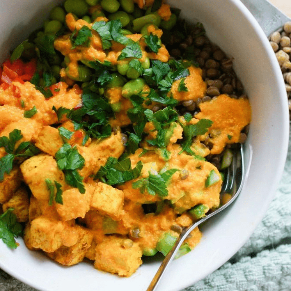 Tofu Lentil Salad - A Nutritious, Protein Packed Meal