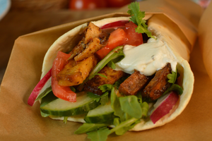 Tofu Shawarma Wraps with Homemade Tortillas