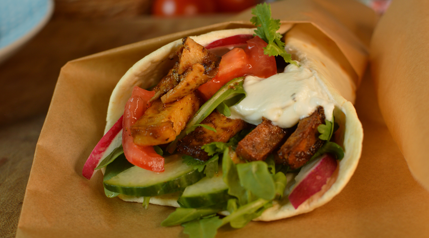 Tofu Shawarma Wraps with Homemade Tortillas