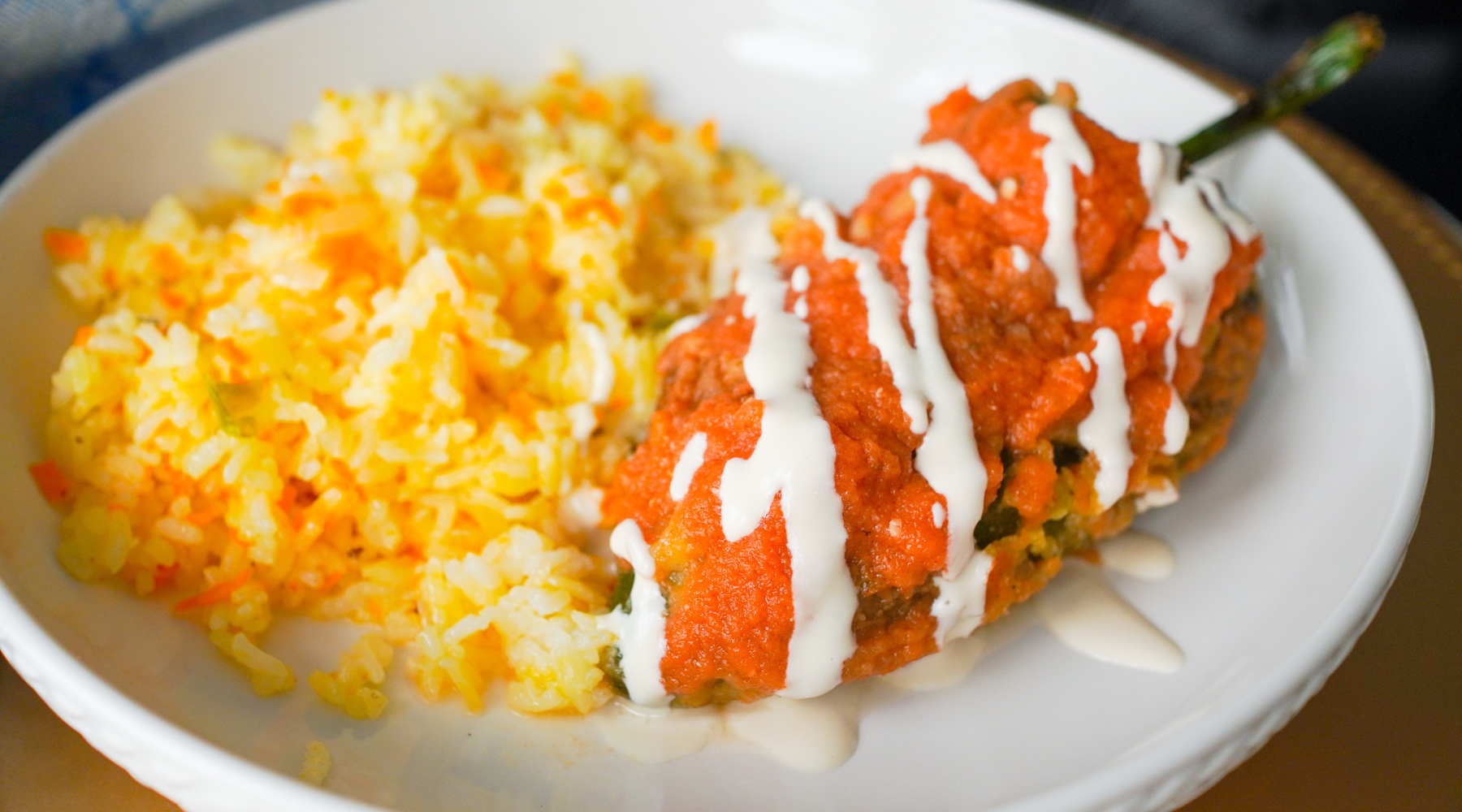 Charred Vegan Chiles Rellenos With Queso Fresco