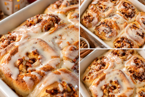 Vegan Apple Cinnamon Rolls with Creamy Yogurt Glaze