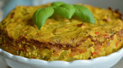 Garden Vegetable Vegan Frittata with Tofu