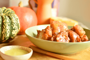 Golden Pumpkin Fritters with a Sweet Glaze (Vegan & Deliciously Cozy)