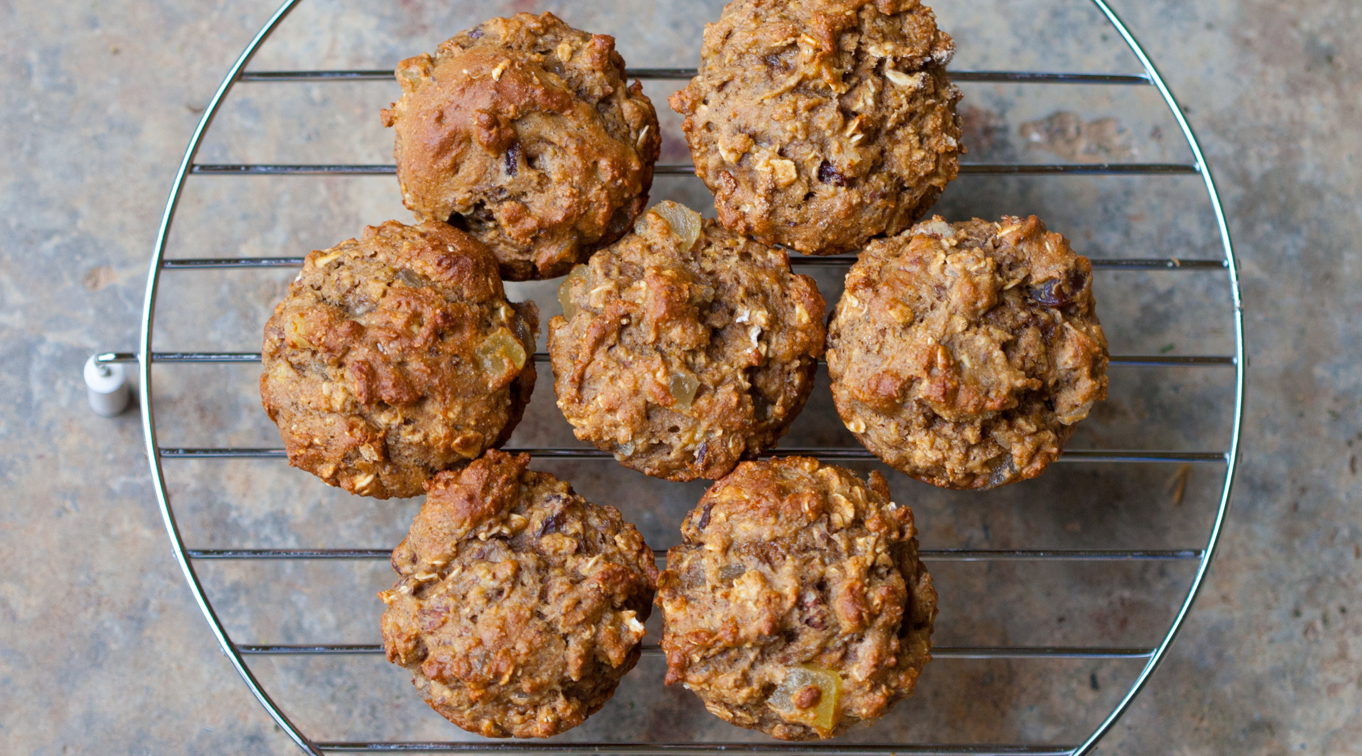 Fiber-Rich Wheat Bran Muffins with Nuts and Dried Fruit