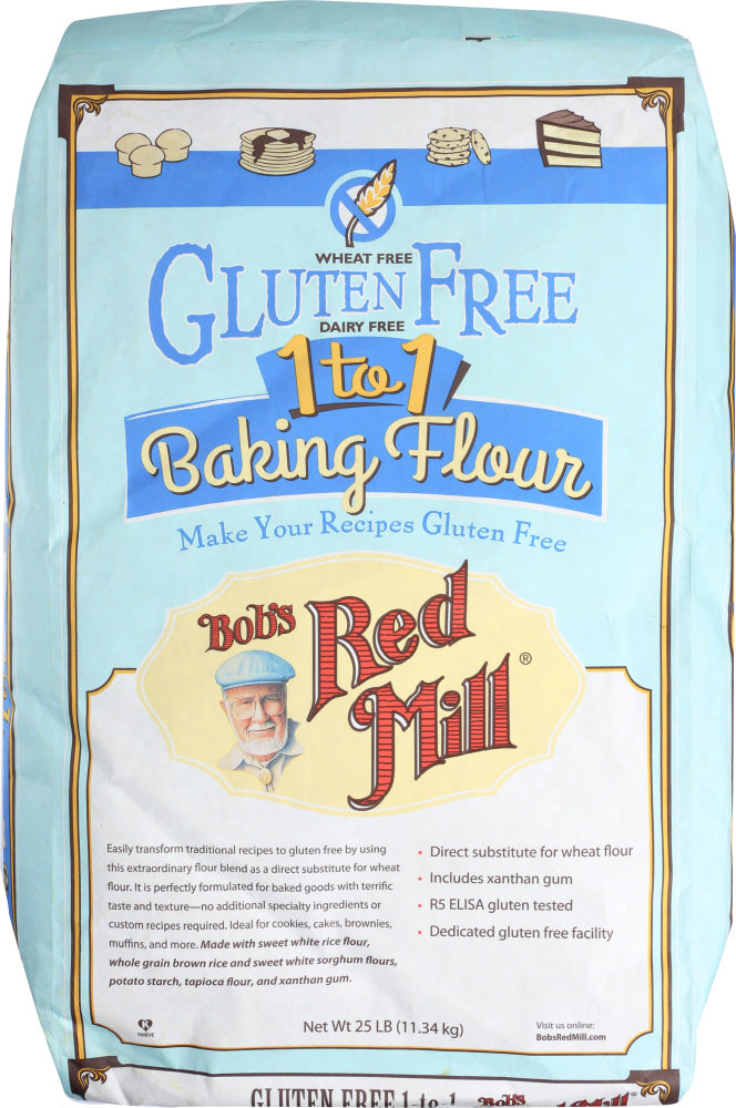 1-to-1 Baking Flour, Gluten-Free, 25 lb, Bob's Red Mill