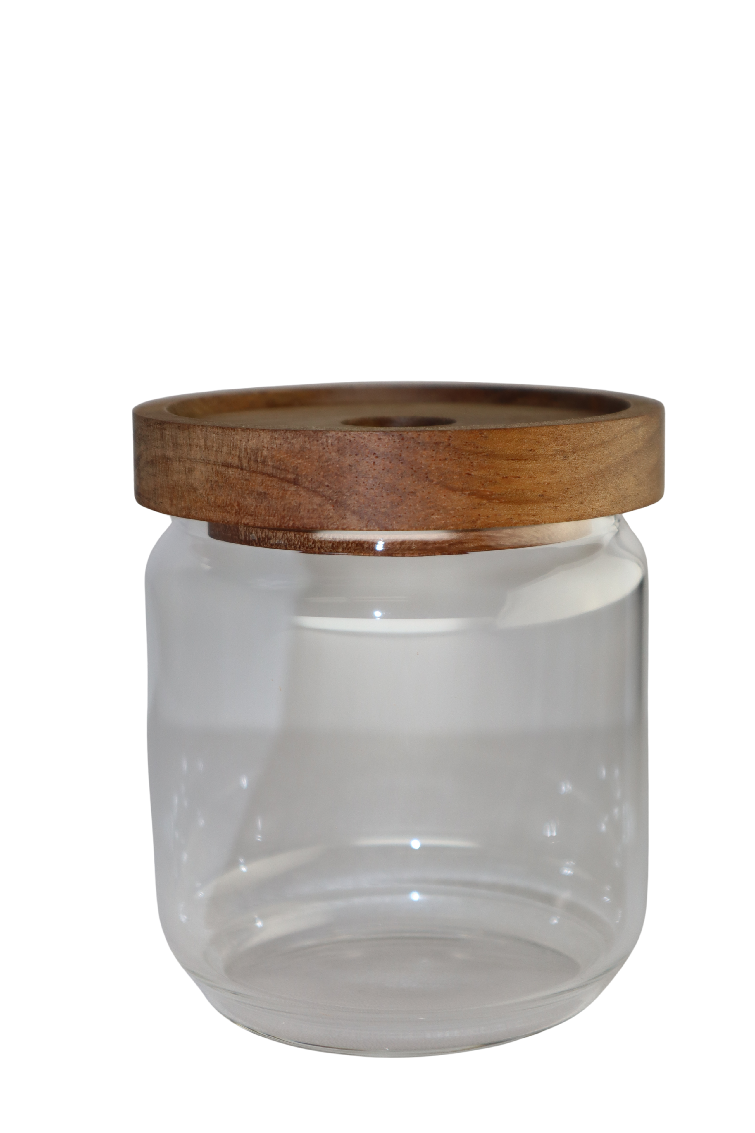 Glass Jar with Wood Lid 16oz