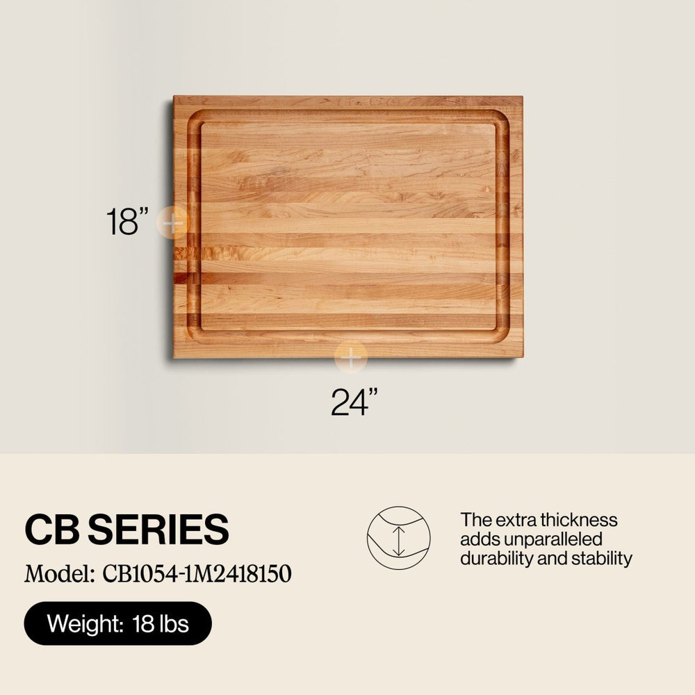 
                  
                    John Boos Large Maple Wood Edge Grain Reversible Cutting Board, 24" x 18" x 1.5" - Country Life Natural Foods
                  
                