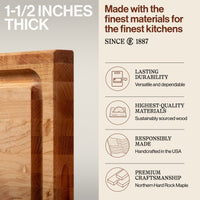 
                  
                    John Boos Large Maple Wood Edge Grain Reversible Cutting Board, 24" x 18" x 1.5" - Country Life Natural Foods
                  
                