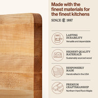 
                  
                    John Boos Chop N Slice Large Maple Wood End Grain Cutting Board, 20"x15"x1.25" - Country Life Natural Foods
                  
                