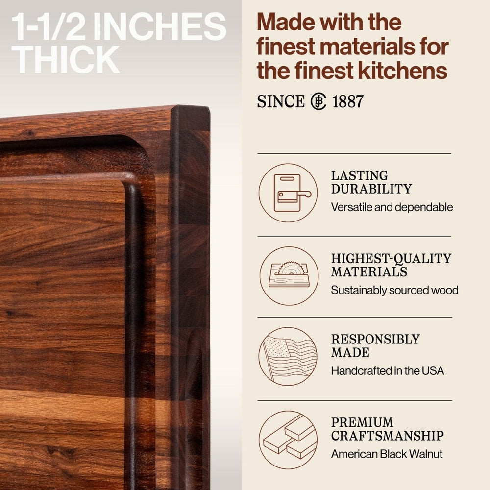 
                  
                    John Boos BBQ Collection Reversible Wood Cutting Board with Juice Groove, Walnut - Country Life Natural Foods
                  
                