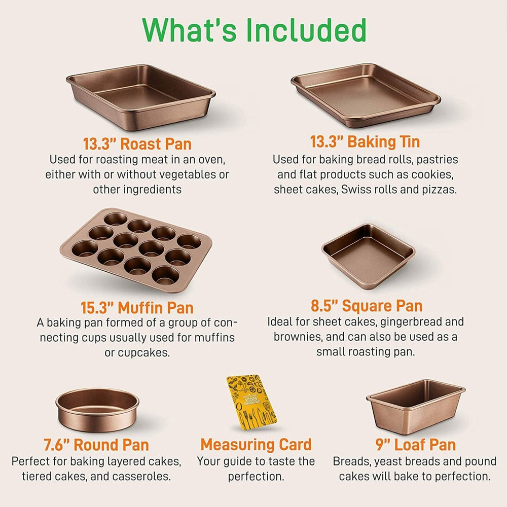 
                  
                    NutriChef Nonstick Cooking Kitchen Cookware Pots and Pans, 20 Piece Set, Bronze - Country Life Natural Foods
                  
                