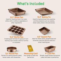
                  
                    NutriChef Nonstick Cooking Kitchen Cookware Pots and Pans, 20 Piece Set, Bronze - Country Life Natural Foods
                  
                