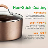 
                  
                    NutriChef Nonstick Cooking Kitchen Cookware Pots and Pans, 20 Piece Set, Bronze - Country Life Natural Foods
                  
                
