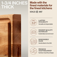 
                  
                    John Boos Square Maple Wood Cutting Board with Juice Groove, 15" x 15" x 1.5" - Country Life Natural Foods
                  
                