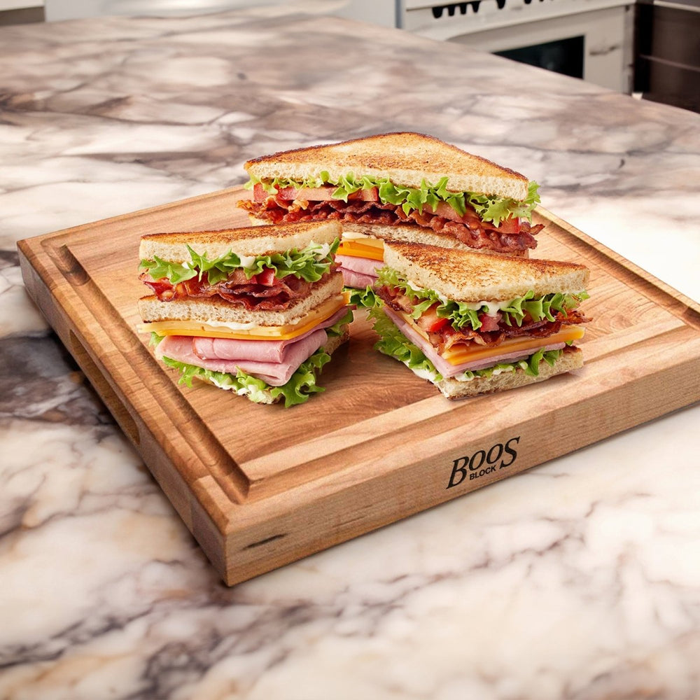 
                  
                    John Boos Square Maple Wood Cutting Board with Juice Groove, 15" x 15" x 1.5" - Country Life Natural Foods
                  
                