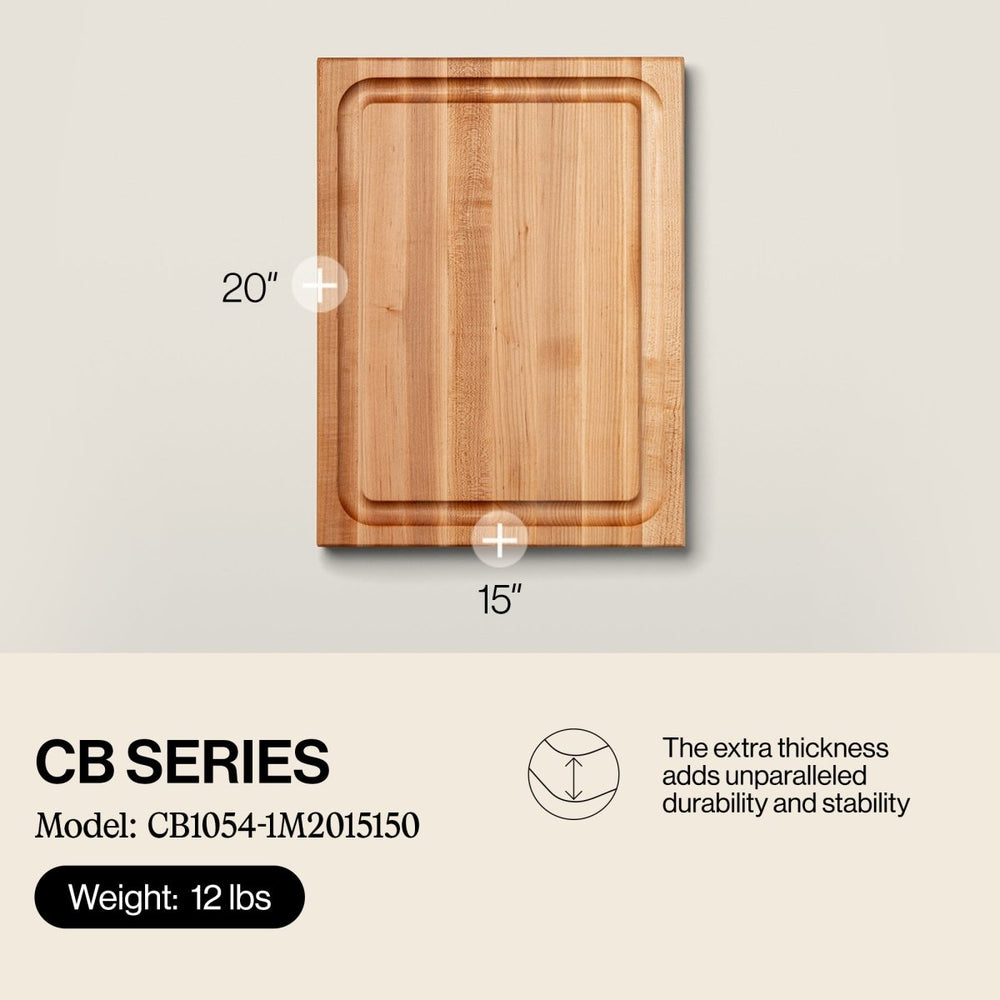 
                  
                    John Boos Large Maple Wood Edge Grain Reversible Cutting Board, 20" x 15" x 1.5" - Country Life Natural Foods
                  
                
