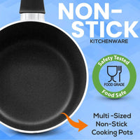 
                  
                    SereneLife 15 Piece Pots and Pans Non Stick Chef Kitchenware Cookware Set, Black - Country Life Natural Foods
                  
                