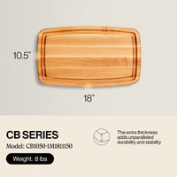 
                  
                    John Boos Large Maple Wood Edge Grain Kitchen Cutting Board, 18" x 11" x 1.5" - Country Life Natural Foods
                  
                