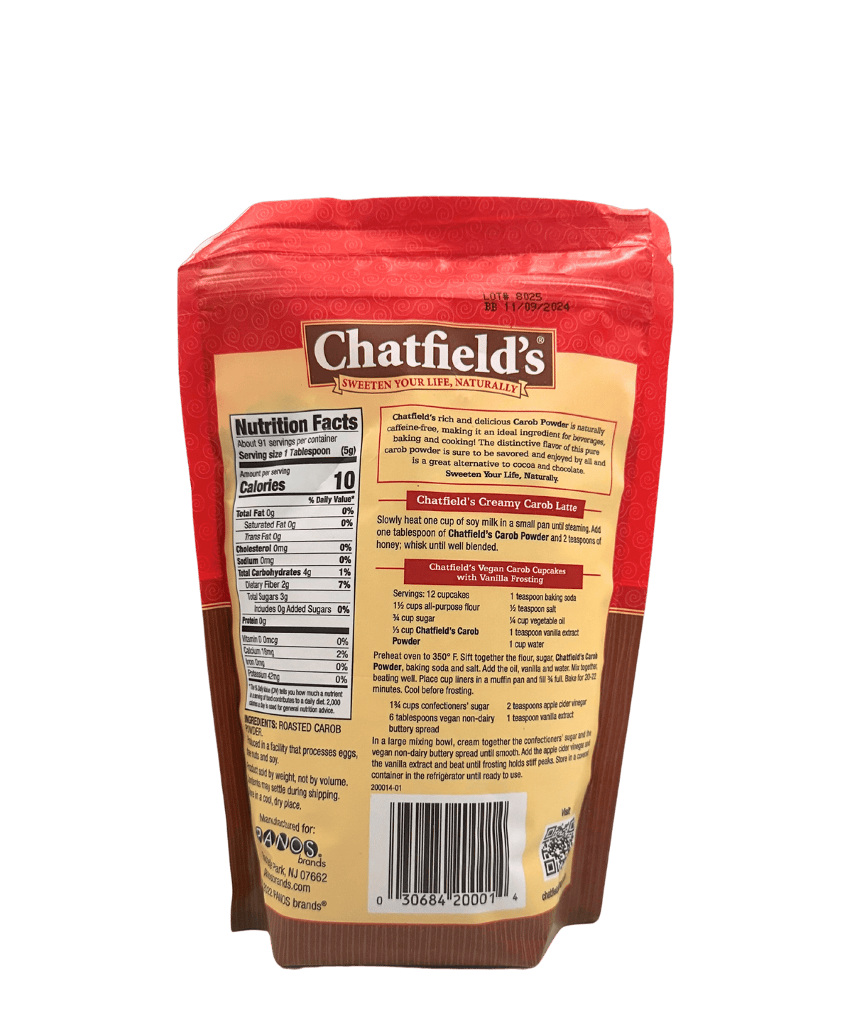 Carob Powder (Chatfields), Carob - Country Life Natural Foods