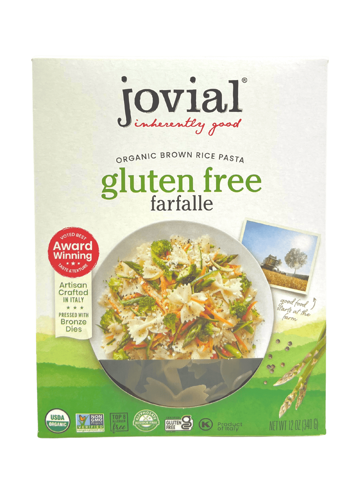 Farfalle, Brown Rice, Organic, Jovial, Gluten-Free - Country Life Natural Foods