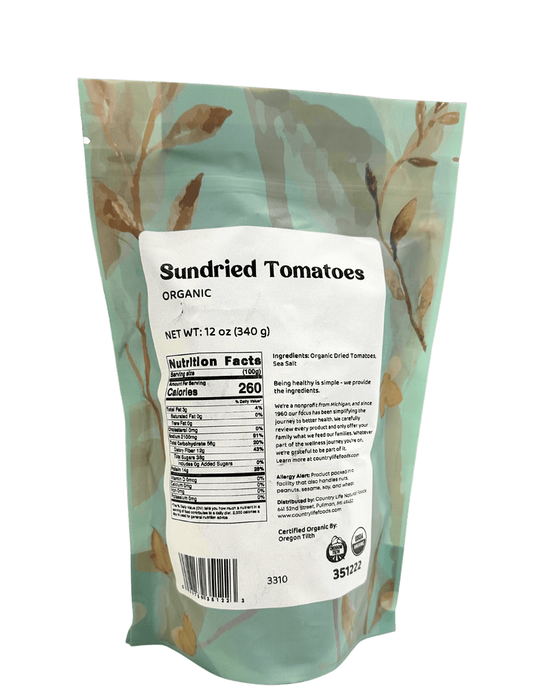 
                  
                    Tomato, Organic, Sundried, Halves - Country Life Natural Foods
                  
                