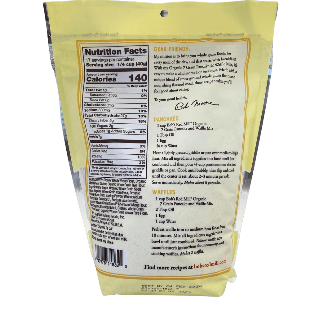
                  
                    Pancake & Waffle Mix, 7 - Grain, Organic - Country Life Natural Foods
                  
                