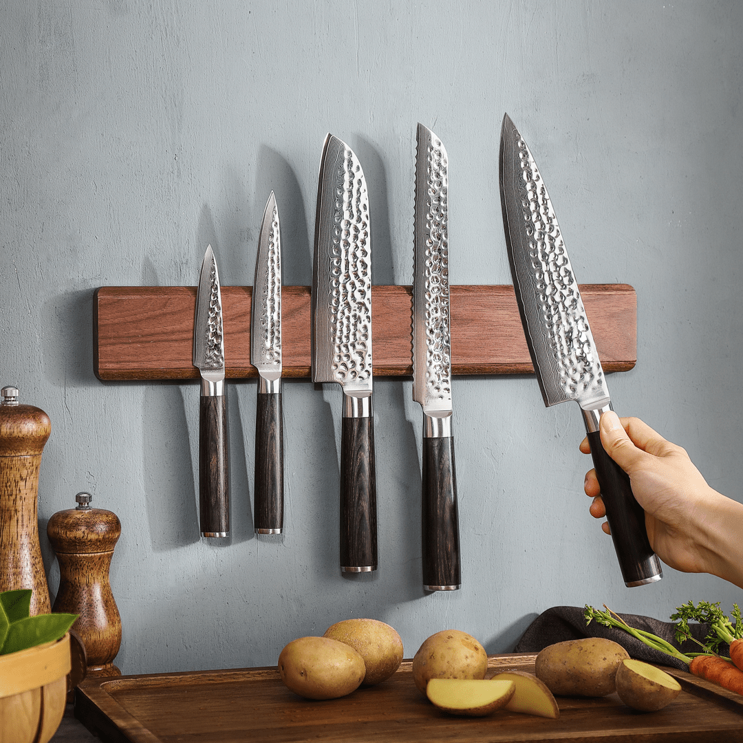 Walnut Magnetic Knife Strip, Knife Blocks & Holders - Country Life Natural Foods