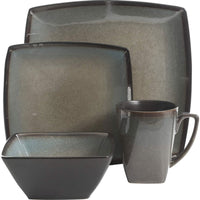 
                  
                    Gibson Elite 16 Piece Glazed Square Dinnerware Set with Plates, Bowls, and Mugs - Country Life Natural Foods
                  
                