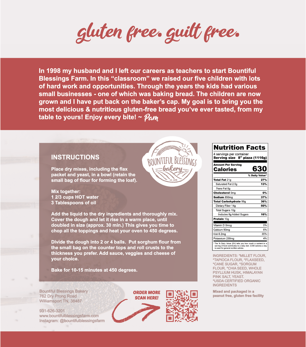 GF Pizza Crust Mix - 4 Bags