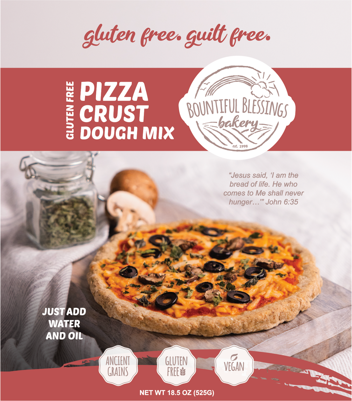 GF Pizza Crust Mix - 4 Bags