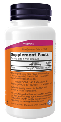 
                  
                    Biotin 5,000 mcg Veg Capsules - Country Life Natural Foods
                  
                