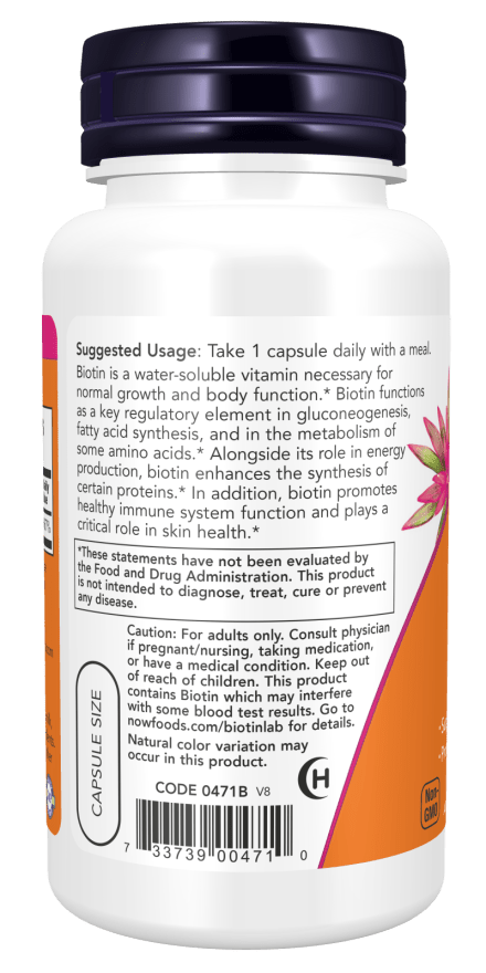 Biotin 5,000 mcg Veg Capsules - Country Life Natural Foods