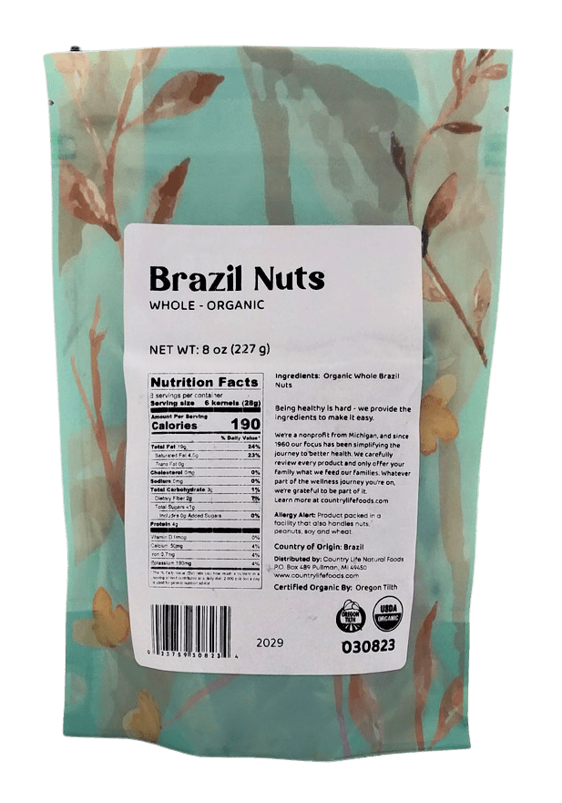 
                  
                    Brazil Nuts, Whole, Organic - Country Life Natural Foods
                  
                